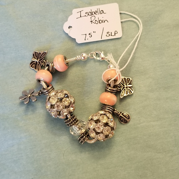 Isabella Robin Jewelry - Handmade Bracelet Ladybug Butterfly Pink